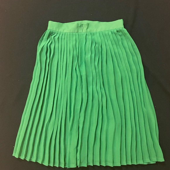 Green sheer pleated skirt NWOT - Picture 2 of 3